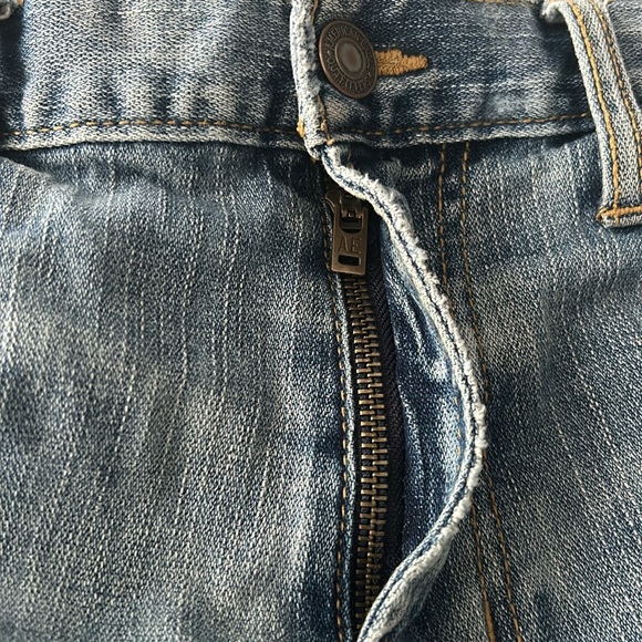 🌻4/$20 AEO Men’s Slim Straight Patch Distressed Jeans Size 33x30 - Picture 8 of 15